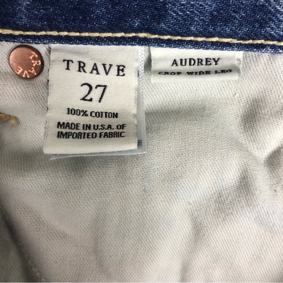 TRAVE Audrey Cropped Wide-Leg Jeans Size 27 - Picture 15 of 16